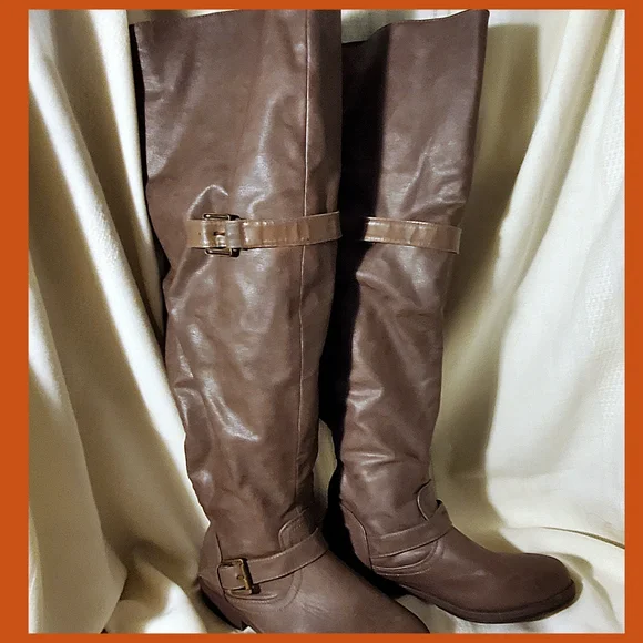 Tall Journee Collection Kane Studded Brown Women’s Boot - Picture 10 of 10